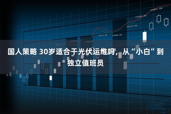 国人策略 30岁适合干光伏运维吗，从“小白”到独立值班员